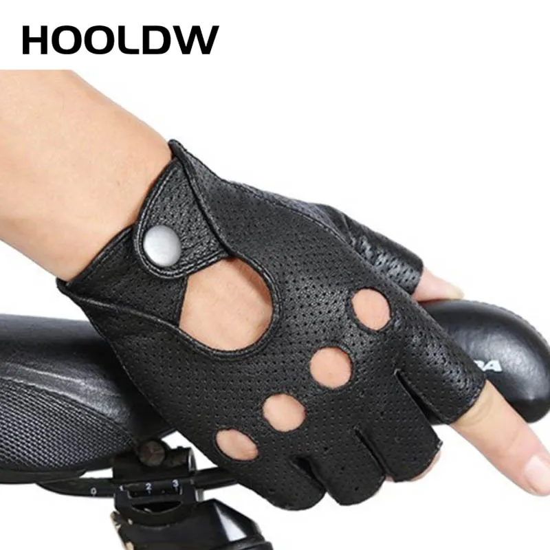 

Перчатки HOOLDW унисекс из искусственной кожи, дышащие, без пальцев