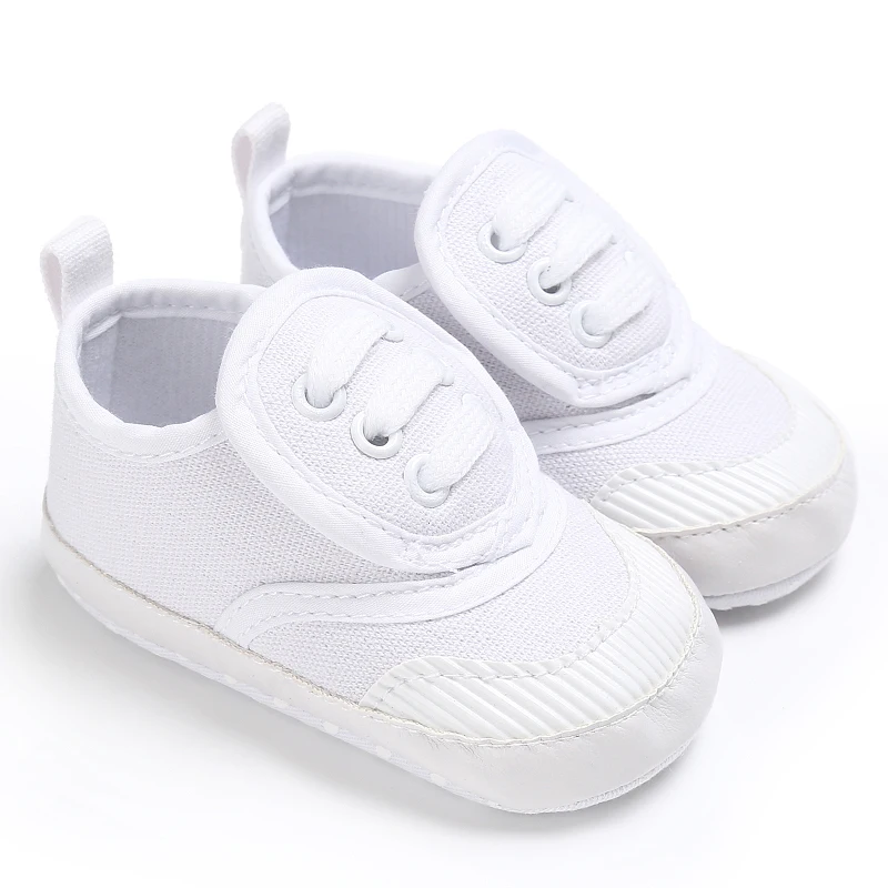 Emmababy обувь для новорожденных мальчиков и девочек; белые кроссовки для малышей - Цвет: Белый