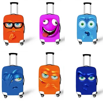 

Cute Cartoon Smile Face Travel Luggage Protective Covers High Elastic For 18 to 32 Inch Women Suitcase Dust Protections Cover