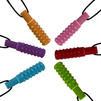 10pcs Baby Silicone Teether Kids Chew Necklace Sensory Chewy Pendant Oral Motor Toys Therapy Tools for Autism chidren's goods 1