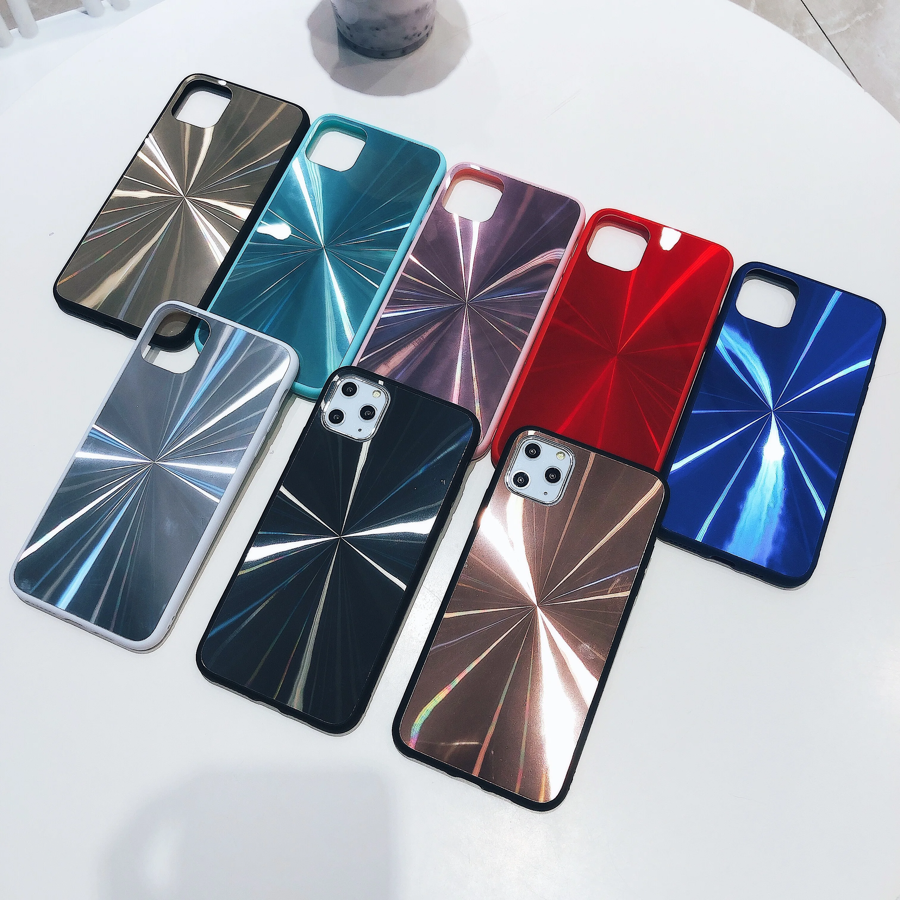Smooth 3D Diamond Prism Laser Gradient Case For iPhone XS 11 Pro MAX X XR 6 6s Plus 7 8 Luxury Soft Edge Phone Back Cover |