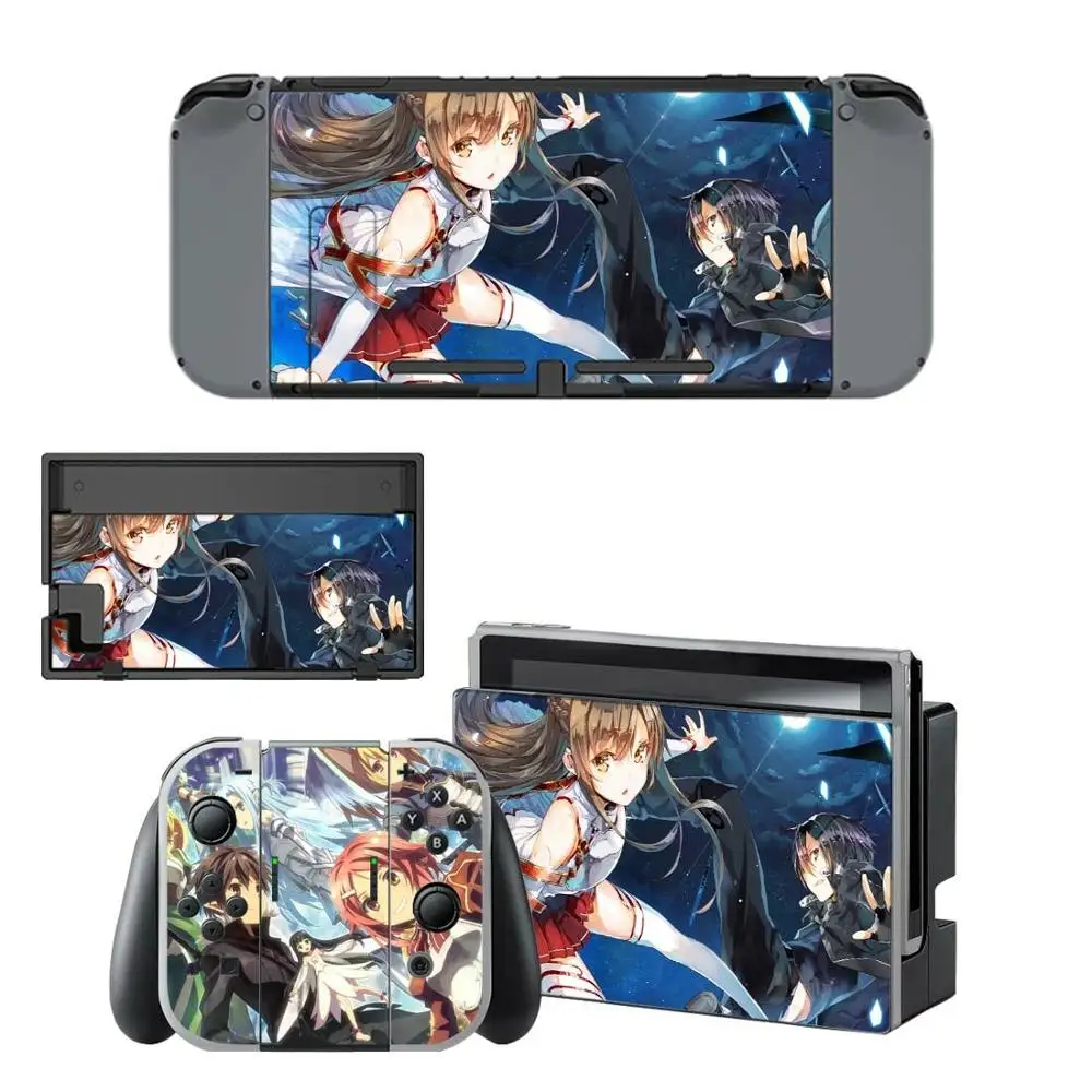 Sword Art Online nintendo switch, наклейки для nintendo Switch, наклейки для nintendo Switch Console Joy-con, наклейки для контроллеров - Цвет: YSNS0303
