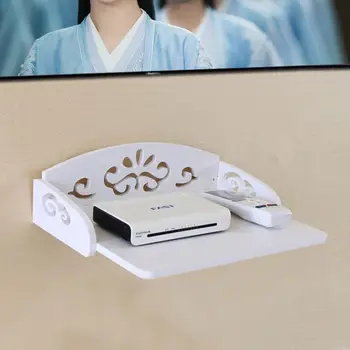 

Creative Home TV Cabinet Set Top Box Frame Router Shelf Storage Carrier Storage Rack Living Room Wall Aircraft Decoration