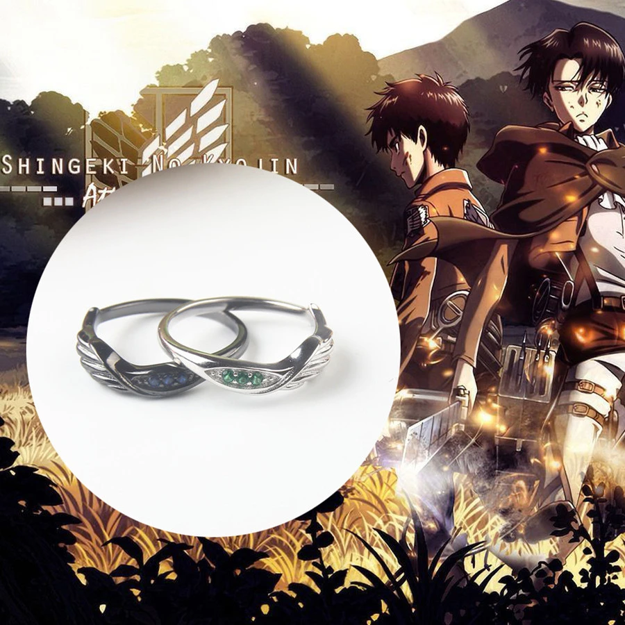 Anime Attack On Titan Eren Yeager Levi Ackerman Ring 925 Sterling Silver Jewelry Cosplay Accessory Props Men Birthday Xmas Gifts Rings Aliexpress