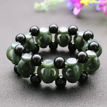 

NATURAL HETIAN GREEN JADE BRACELET BANGLE JADITE JADE BEADS BRACELETS JADE JEWELRY GEMSTONE BRACELET FOR WOMEN MEN
