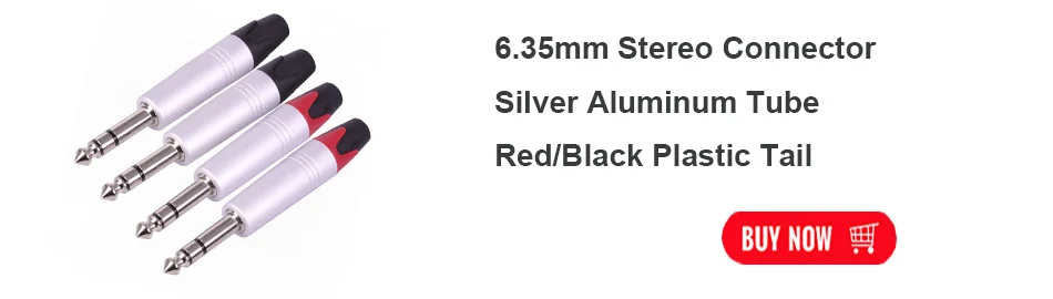 10 шт./лот, стерео разъем, 6,35 мм, 3 полюса, штекер, провод, разъем, никелированный, 1/4 дюйма, разъем усилителя, микрофонный кабель, разъем