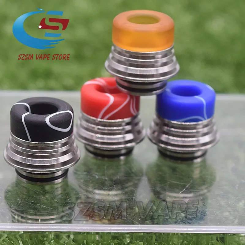 

4pcs Metal Anti-fried Oil Wide Bore Mouthpiece 810 Drip Tip for 810 Thread RDA Atomizer Kennedy 24 Goon 528 RDA qp design rta