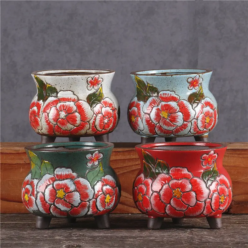 

Flower Pot Ceramic Art Beautiful Planting Pot Nursery Pot