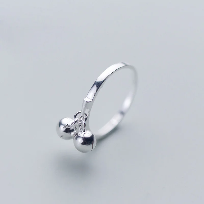 

925 Sterling Silver Adjustable Rings For Women Original Handmade Sterling Silver Bell Rings Jewelry