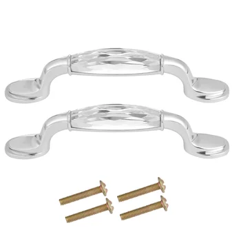 

2pcs Simple Crystal Cabinet Door Handle Transparent Color Wardrobe Handle