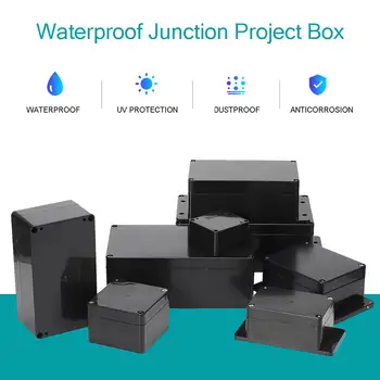 

Black Color Waterproof Plastic Enclosure Box Electronic Housing Instrument Case Electrical Project Outdoor Junction Box