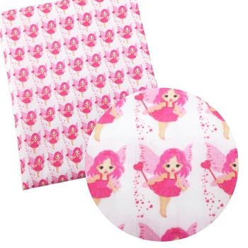 

David accessories 50*140cm Ballet Girl Flower Printed 100% Cotton Fabric for Sewing Dress Cloth Making DIY Cushion Cover,c12307