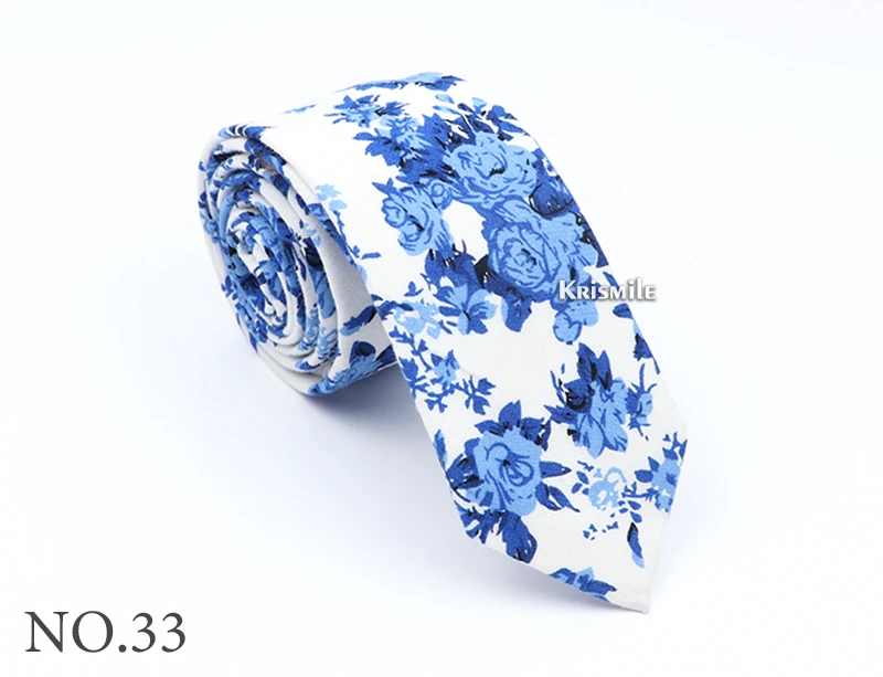 Neue Baumwolle Blumen Krawatte Für Männer Frauen 6CM Dünne Dünne Krawatte Für Hochzeit Party Kleid Zubehör Casual Druck blume Krawatten – Detail 36