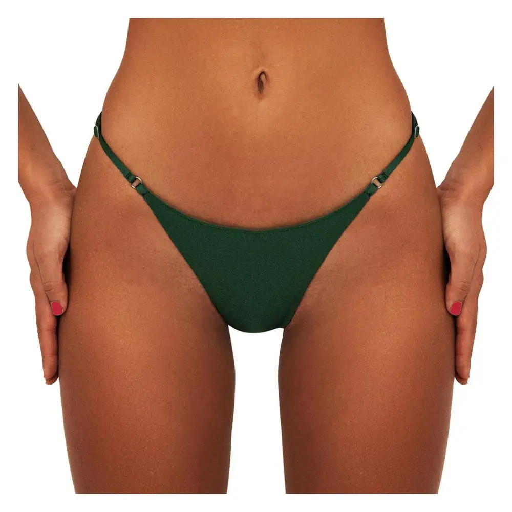 Сексуальное Женское бикини, плавки, плавки, трусики, бикини, стринги, купальник, бразильские стринги, maillot de bain femme - Цвет: Зеленый