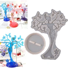 Beauty Jewelry Holder Mould  DIY Crystal Epoxy Resin Silicone Jewelry Display Stand Silicone Mould Home Decoration