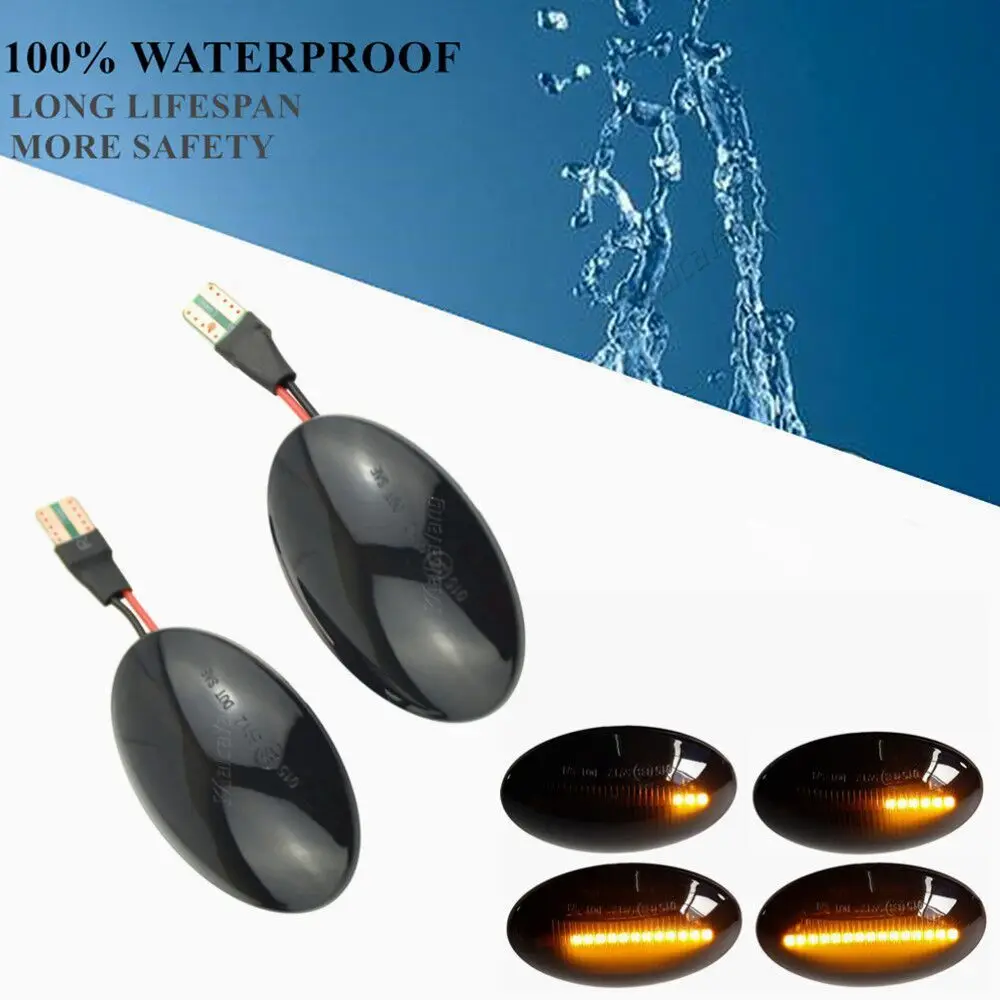 

Dynamic Sequential Side Marker Light Flowing LED Turn Signal Indicator For Ford Fiesta MK3 MK4 KA Mondeo Transit Tourneo