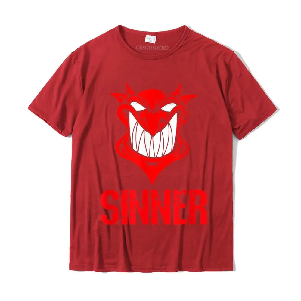 Printing Men Newest Printed On Tops & Tees Round Collar Lovers Day All Cotton T-shirts Gift Short Sleeve Tee-Shirts Sinner Smiling Devil Demon Face Sexy Dark Naughty Humor T-Shirt__MZ17153 red