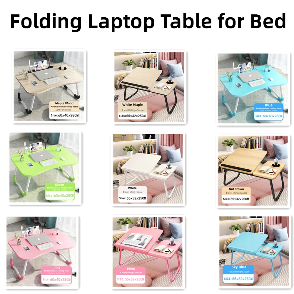 

Mini Bed Folding Table for Make Life Easy and Better with Adjustable Desktop Height and Multi Color Option