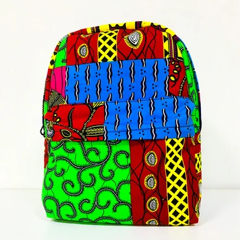 

Fashion backpack ankara wax print bag high quality ankara backpack african bag african schoolbag Printed bagpack