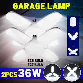 

36W/72W 3/4 Blades Led Garage Lights LED Shop Light,Deformable LED Light Bulbs for Garage Ceiling Lighting,Workshop Light
