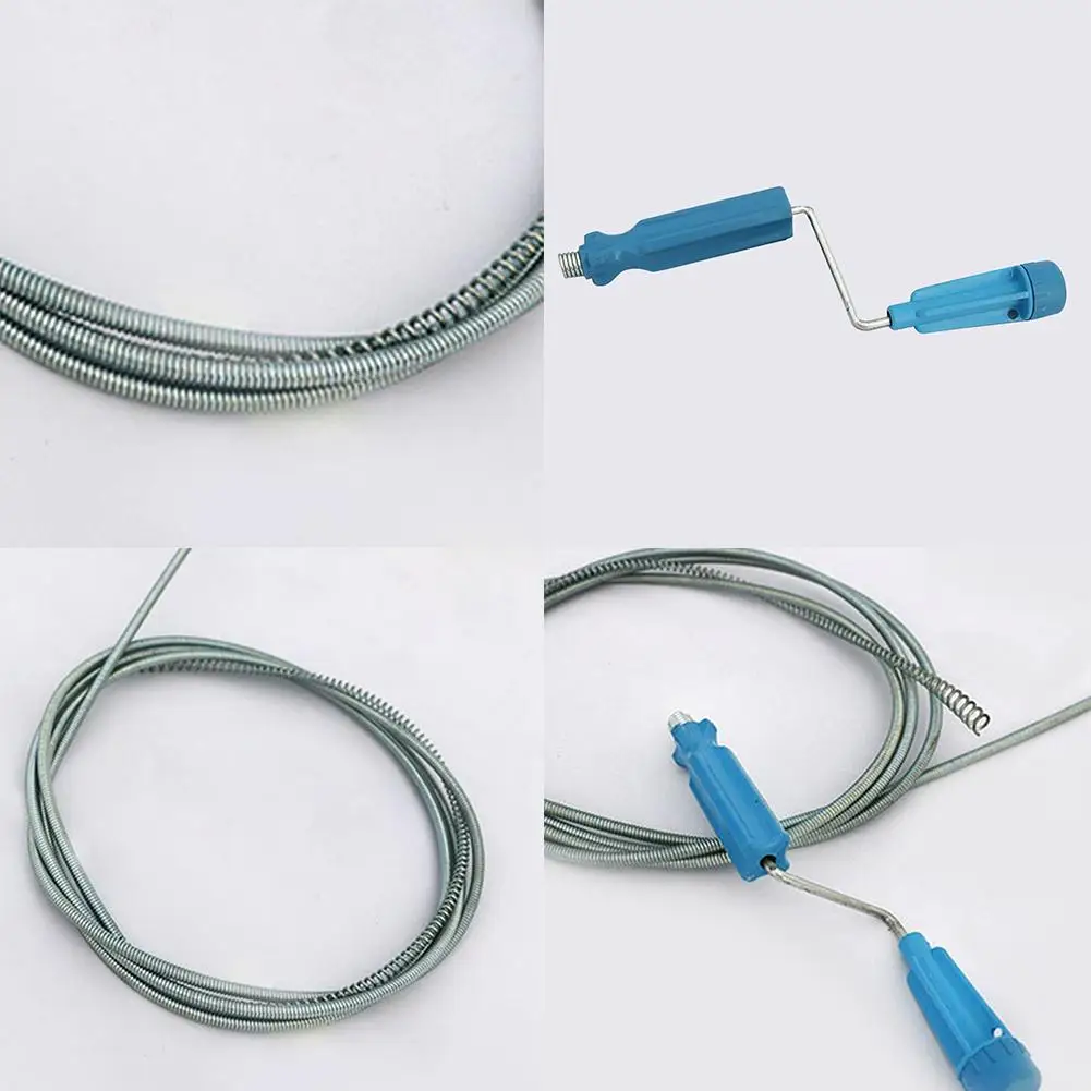 Drain Snake Cleaner Drain Auger Flexible Metal Spring Sink Dredge Auger  Plumbing Snake Clog Remover Ultra-long Sewer Dredge