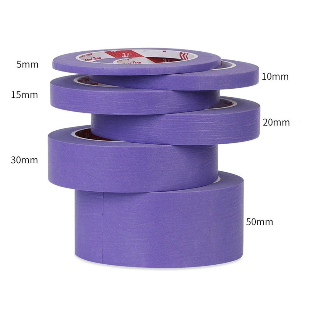 50M No Trace Weak Viscous Masking Tape Adhesive Latex Paint Separation Crepe Paper Washi Tape DIY Wall Art Indoor Outdoor