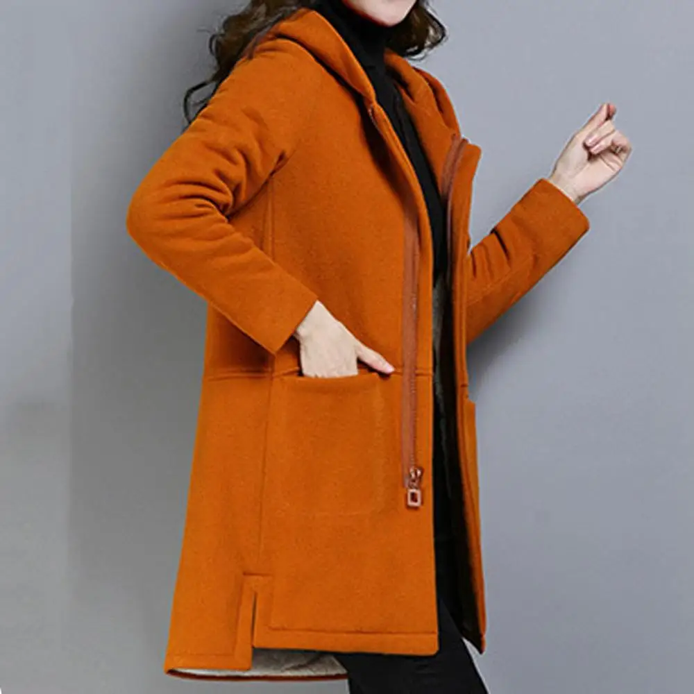 Зимняя куртка женская теплая бархатная однотонная куртка с капюшоном Manteau Femme Winterjas Dames Parka Abrigos Mujer Invierno Kurtka Zimowa