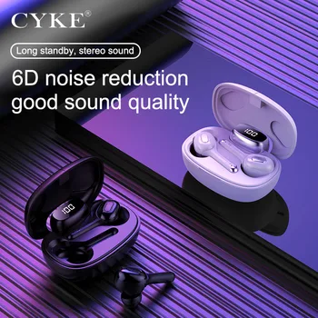 

CYKE Brand Smart Wireless TWS Bluetooth 5.0 Headset T9s Translation Headset Power Display Charging Warehouse Sports Headphones