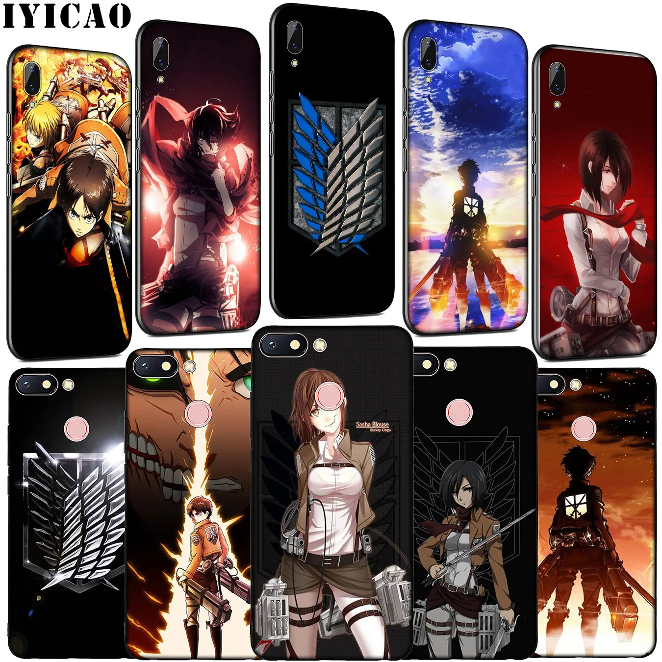 Anime Attack On Titan girl Soft Silicone Phone Case for Xiaomi Redmi Note 8 8T 8A 7 7A 6 6A 5 5A K30 K20 Pro GO S2 Cover |