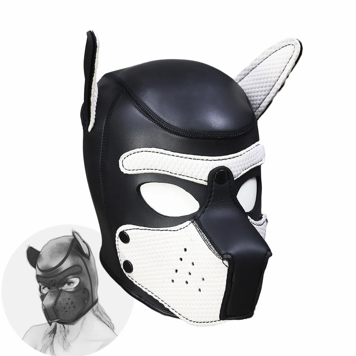 

Erotic Headgear SM Bondage Toys of Latex Puppy Play Head Mask Hoods for Men Women Fetish Adults Games Sex Products