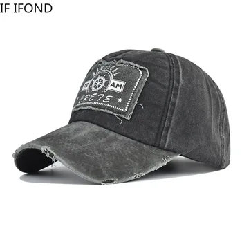 

Fashion Men Baseball Cap Snapback Hats For Women Washed Letter Bone Gorras Casquette Dad Hat wholesale