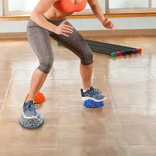 Колючие мячи для йоги, полумячи, массажные мячи для ног, 16 см, ПВХ, ежик, полусфера, физический Пилатес, Фитнес-тренировка, балансировка, тренировка