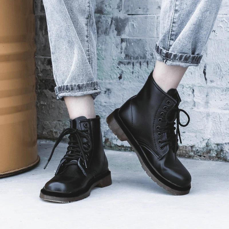 .Men Shoes Doc Mens 1460 8-Eye Winter Boots Martins Man Leather Ankle Boot Fashion Cowboy Motorcycle Black Casual Men Boots