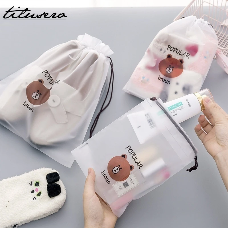 

New Bear Waterproof Travel Packing Organizers Women travel Make Up Bath Organizer Storage Pouch Toiletry Wash Beaut Kit H107