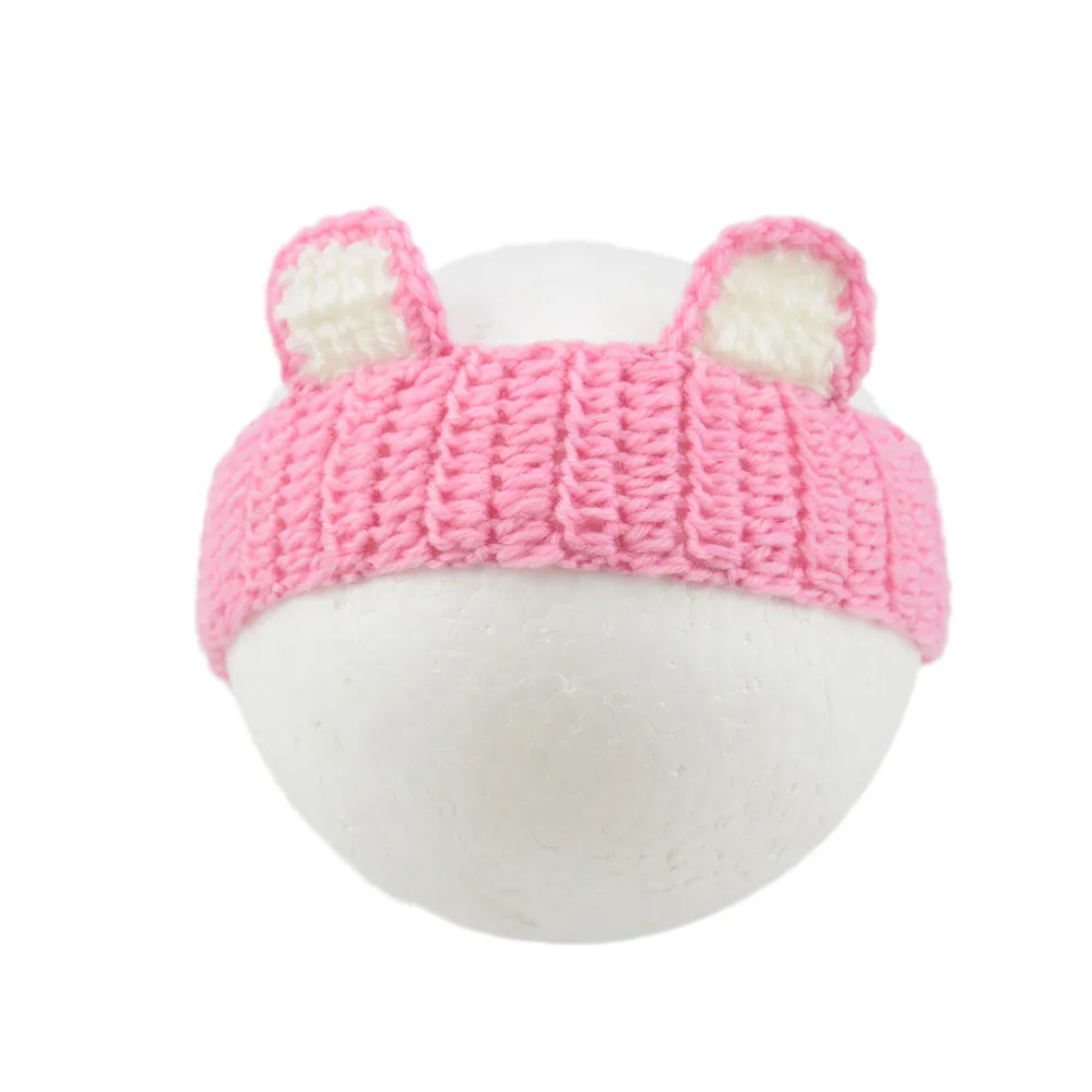 Cute Baby Headband kids rabbit ear knitted hairband woolen hair accessoriesToddler Headwear Hair Band Birthday Gift