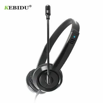 

KEBIDU Gaming Headset 3.5mm Microphone Adjustable Headband Wired Stereo Headset Noise Cancelling Earphone For Computer Laptop