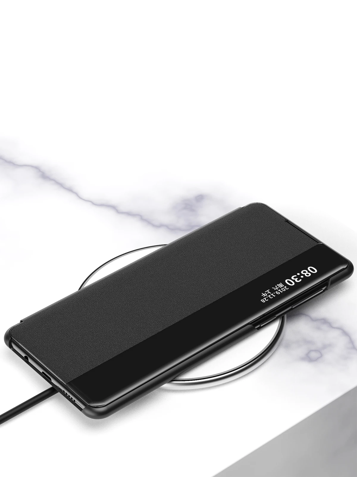 Luxury Leather Smart Mirror Flip Phone Case For Samsung S20 S10 S9 S8 Plus Note 20 UItra 10 Pro 8 9 A51 A71 A50 A31 View Cover samsung flip phone cute