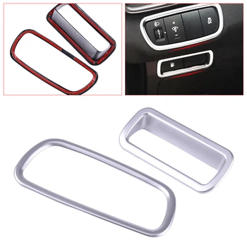 

2pcs/set Chrome Plated Interior Center Console Control Switch Cover Trim Fit for Kia Sorento UM 2016 2017 2018 2019