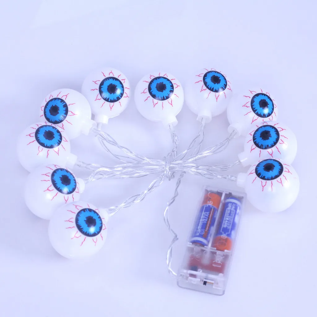ED люстра с бусинами Хэллоуин Eyeball Light String вечерние украшения для дома солнечный свет для глаз струна высокая яркость ghost eye light