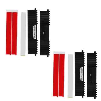 

2Pcs Desktop Computer Memory Bank Aluminum Cooling Fin for DDR / DDR2 / DDR3 / DDR4 Desktop Heatsink