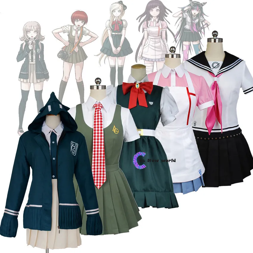 Аниме Danganronpa 2 Nanami Chiaki Коидзуми Mahiru Mikan Tsumiki Косплэй костюм Mioda Униформа Ибуки