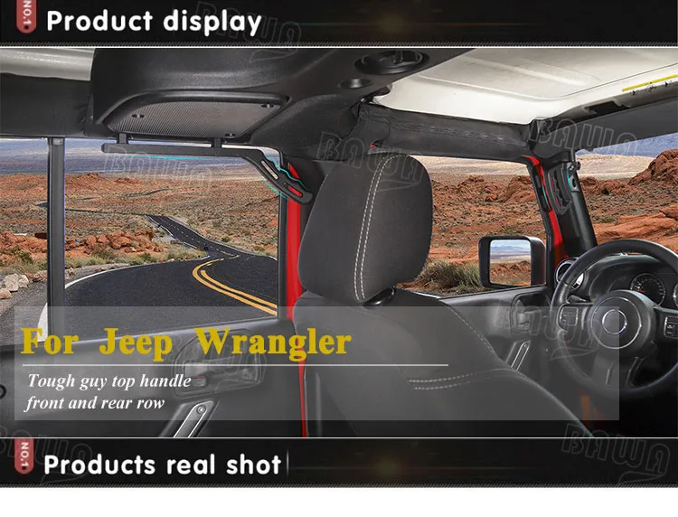 BAWA автомобильные подлокотники для Jeep Wrangler JK 2007- Авто Передние Задние ручки для Jeep Wrangler JK аксессуары для интерьера