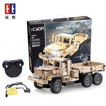 

543PCS CaDA Building Cad Blocks Car Military Truck C51042 Model DIY RC Building Block Toy Car Gift