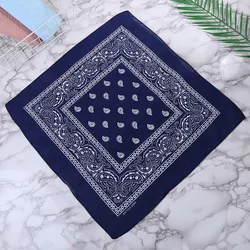 Stylish Unisex Cotton Headband & Bandana Scarf Collection - 55cm - 55cm (Navy Blue)
