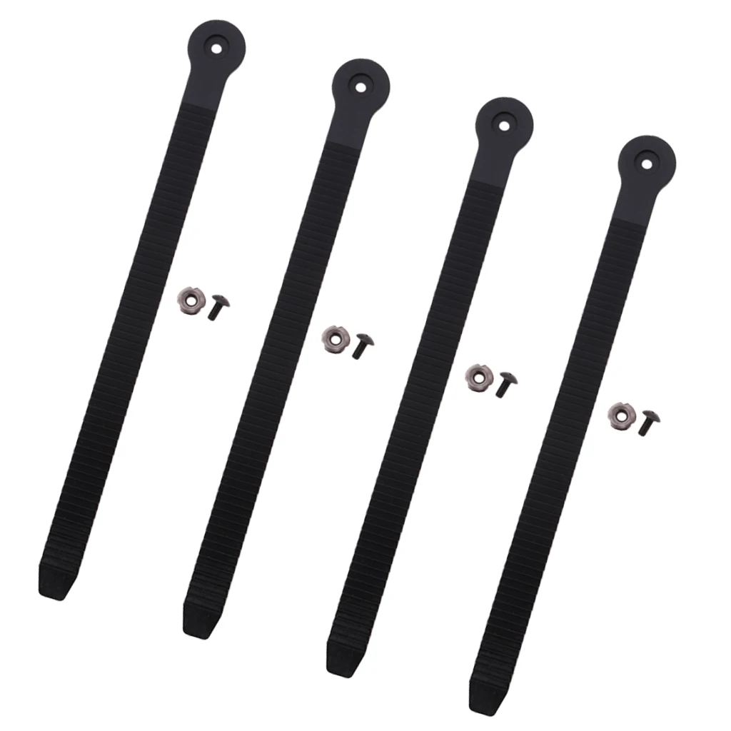 4 Pieces Replacement Inline Roller Skating Shoes Energy Strap with Screws Nuts, Skates Buckles Accessories
