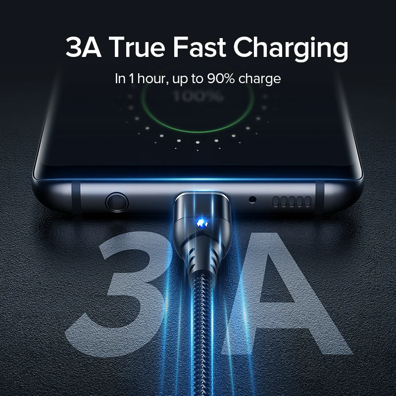 Магнитный кабель GETIHU 3A Micro USB Type C магнитный шнур для быстрой зарядки телефона