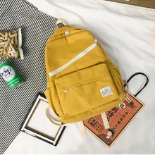 Стиль простой тренд супер огонь холст Косой молнии маленькая икона ins mori серия смешанных цветов свежий студенческий рюкзак