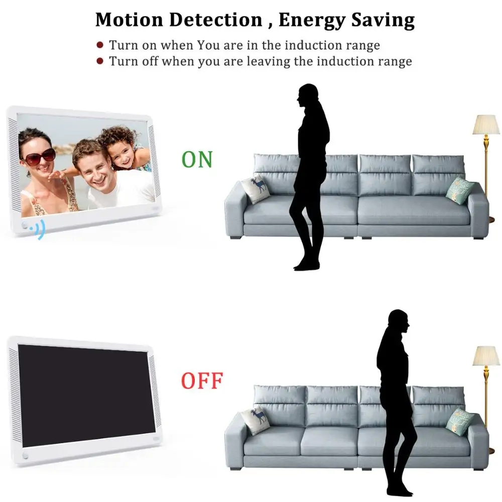 US $93.37 Videosky 10 inch Digital Photo Frame 19201080HD LCD display Picture MultMedia Player MP3 MP4 Alarm Clock For Gift