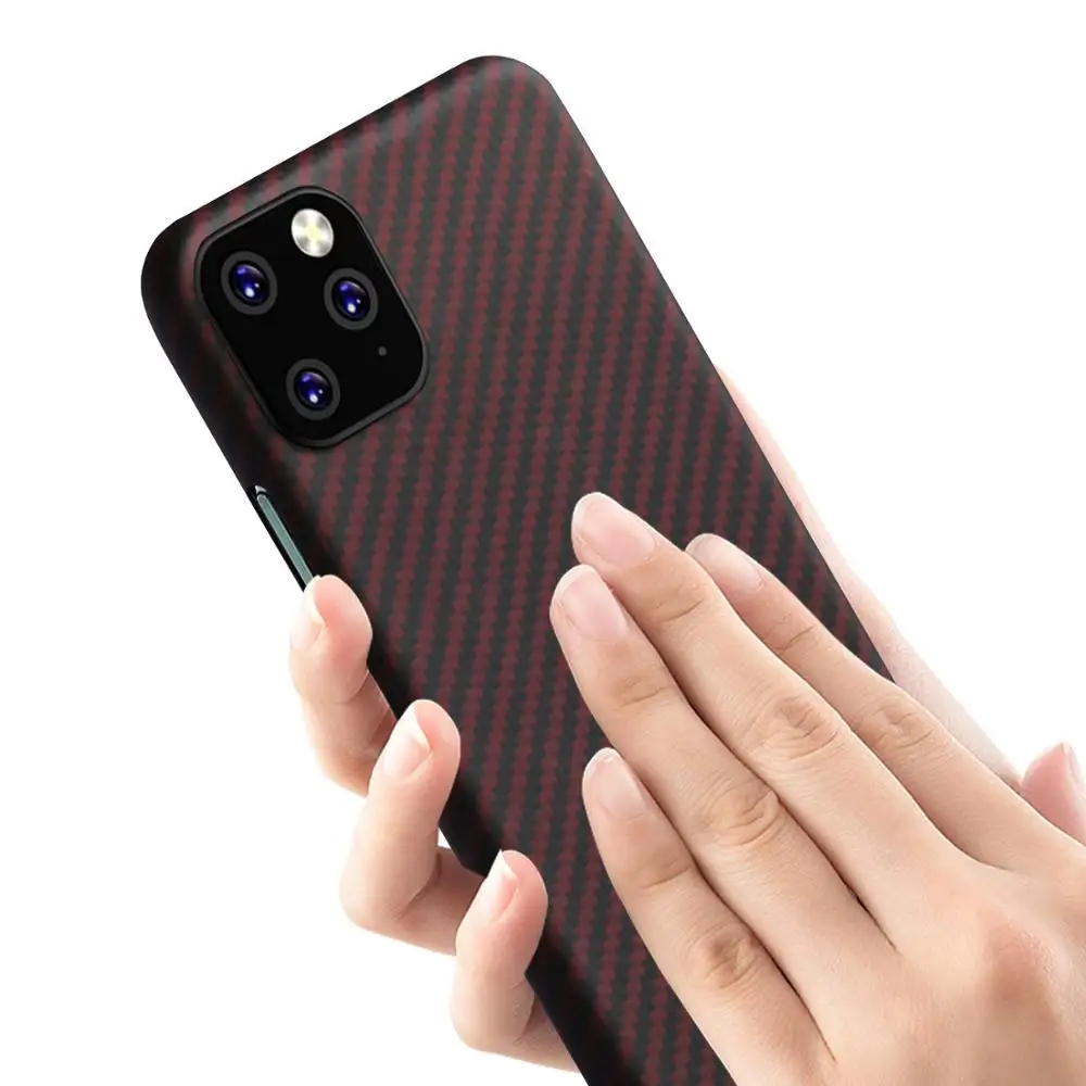 Чехол для iPhone 11 Pro из настоящего арамидного волокна, чехол на айфон 11 минималистичный, прочный, плотно прилегающий чехол для iPhone 11 Pro Max
