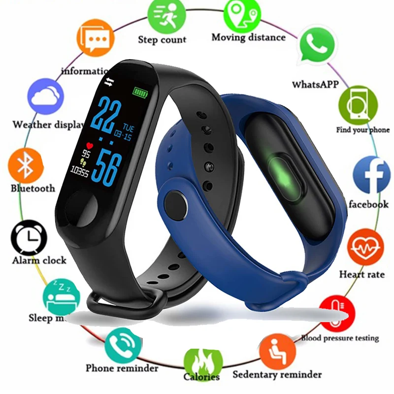 

M3 Pro Smart Watch Sport Smart Band Blood Pressure Monitor Smart Wristband Smartwatch Bracelet M3Plus Wristband for Men Women